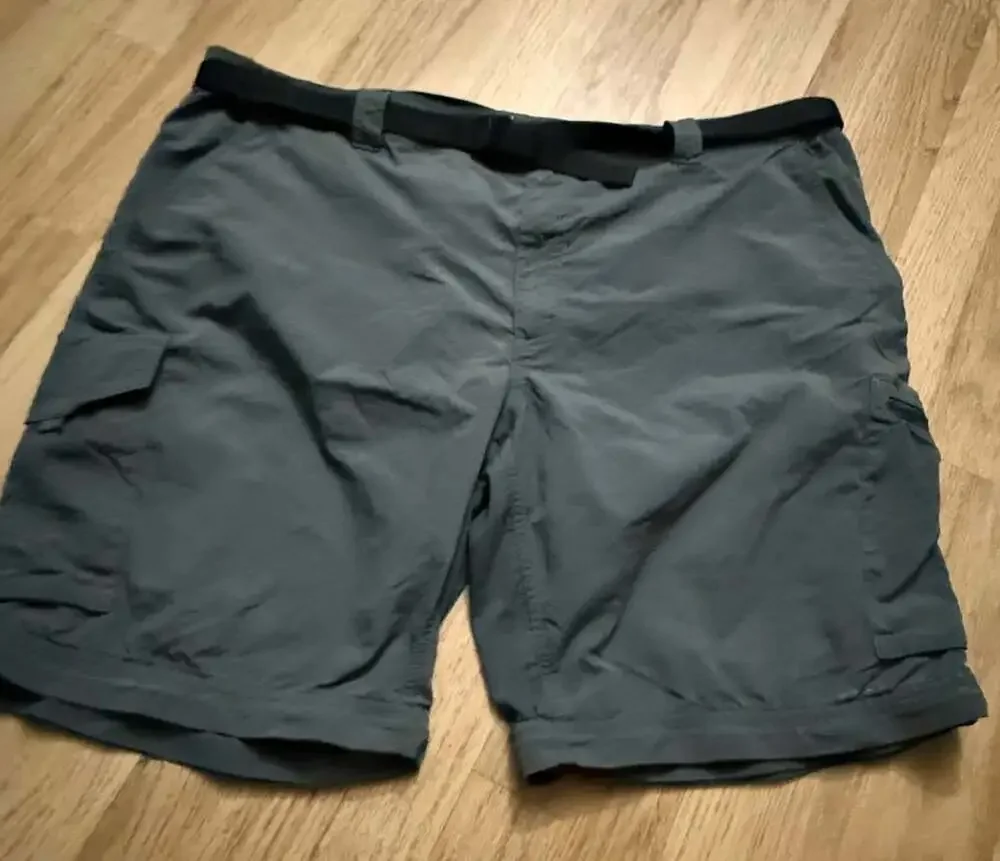 Men's Gray Cargo Shorts with Belt